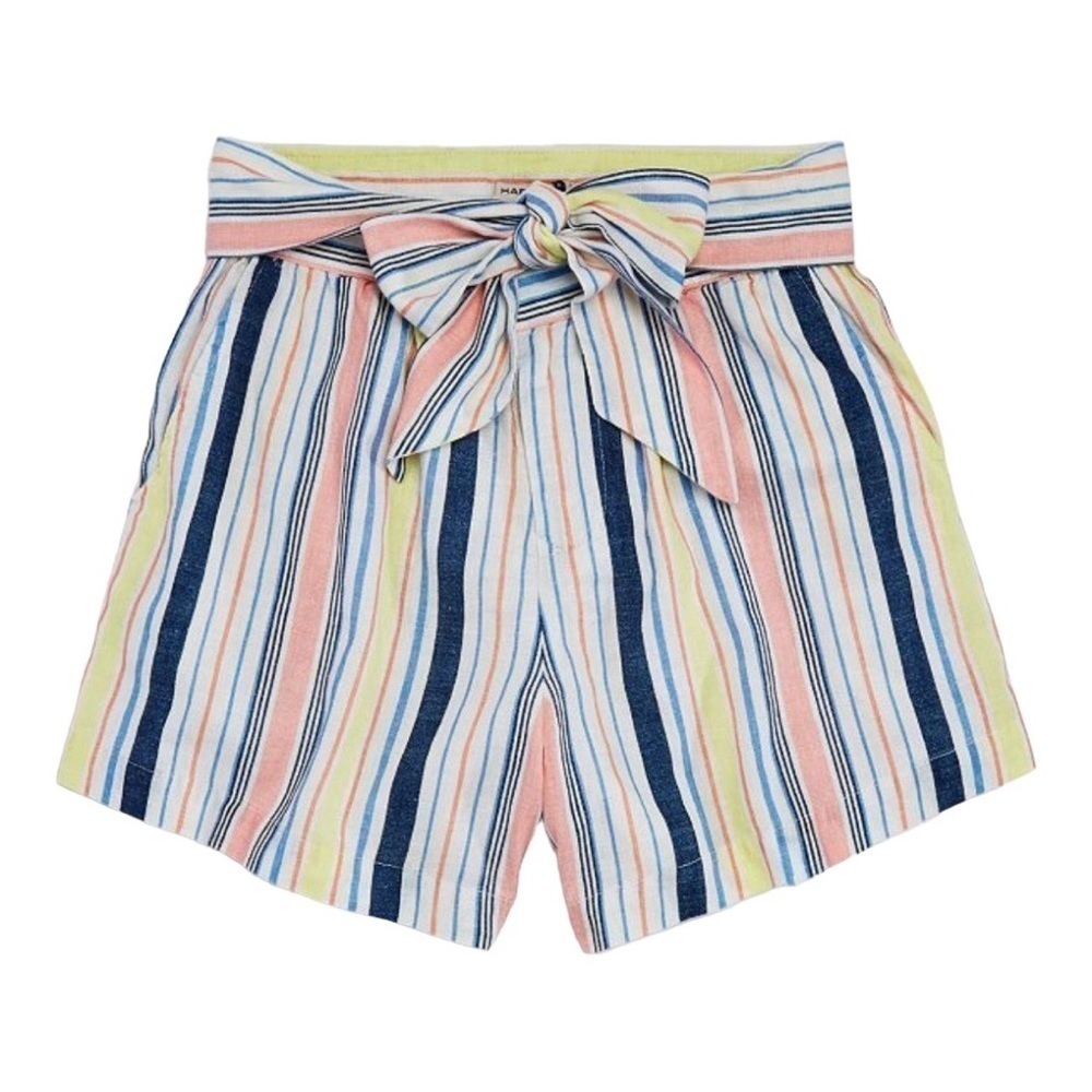 Habitual Girl Striped Linen Shorts Size 14